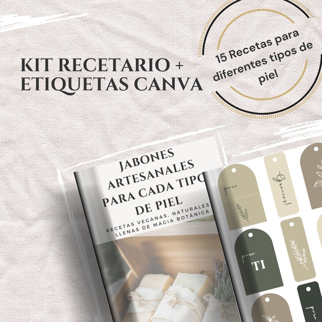 🎁 Kit Recetario + Etiquetas Canva